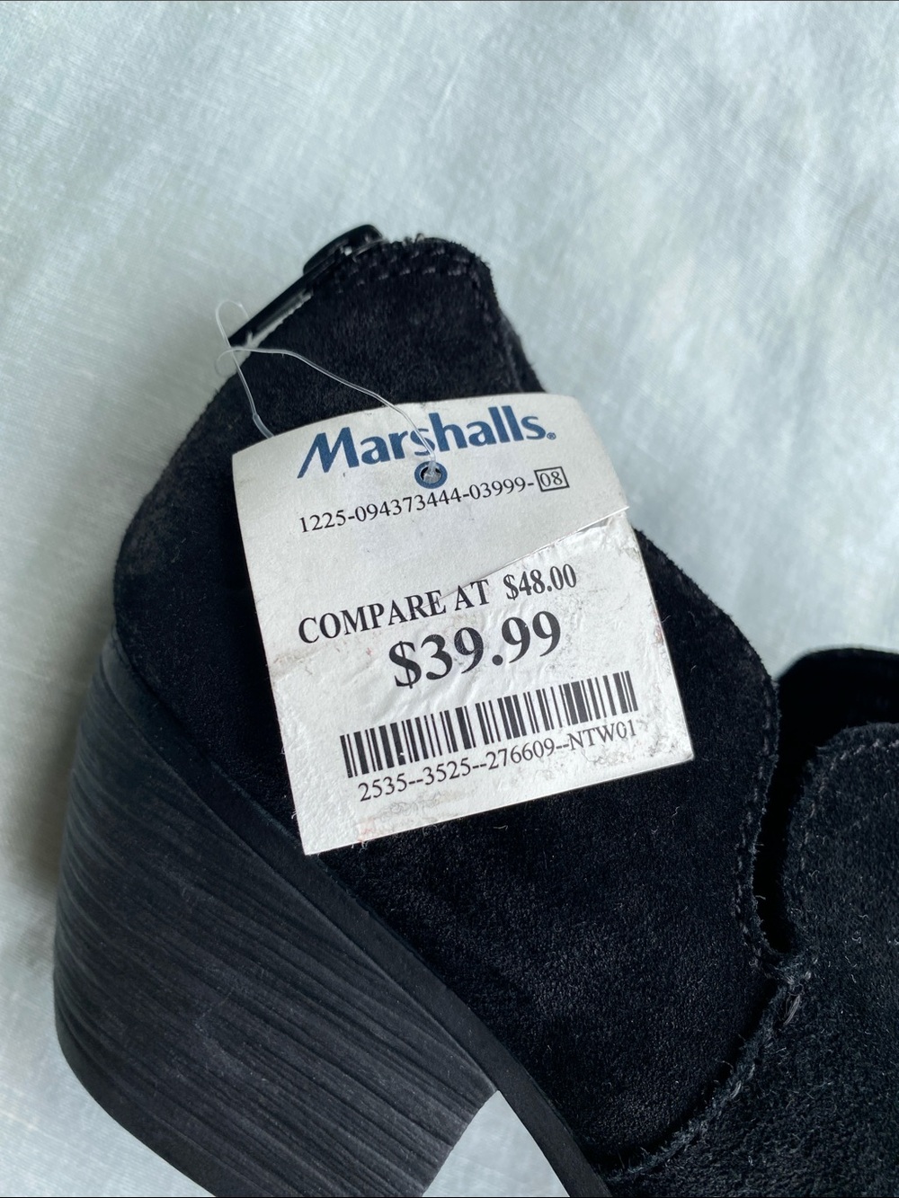 NWT Born black nubuck leather Antonia zip ankle boots - Picture 9 of 12